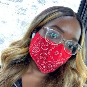 Bandanna Cotton Mask w/ Interfacing